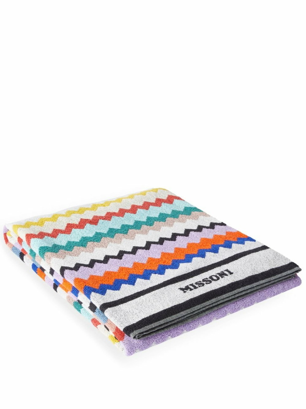 Photo: Missoni Home White Riverbero Cotton Beach Towel