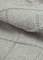 Eileen Fisher Check Cotton and Cashmere-blend Jumper Light Grey