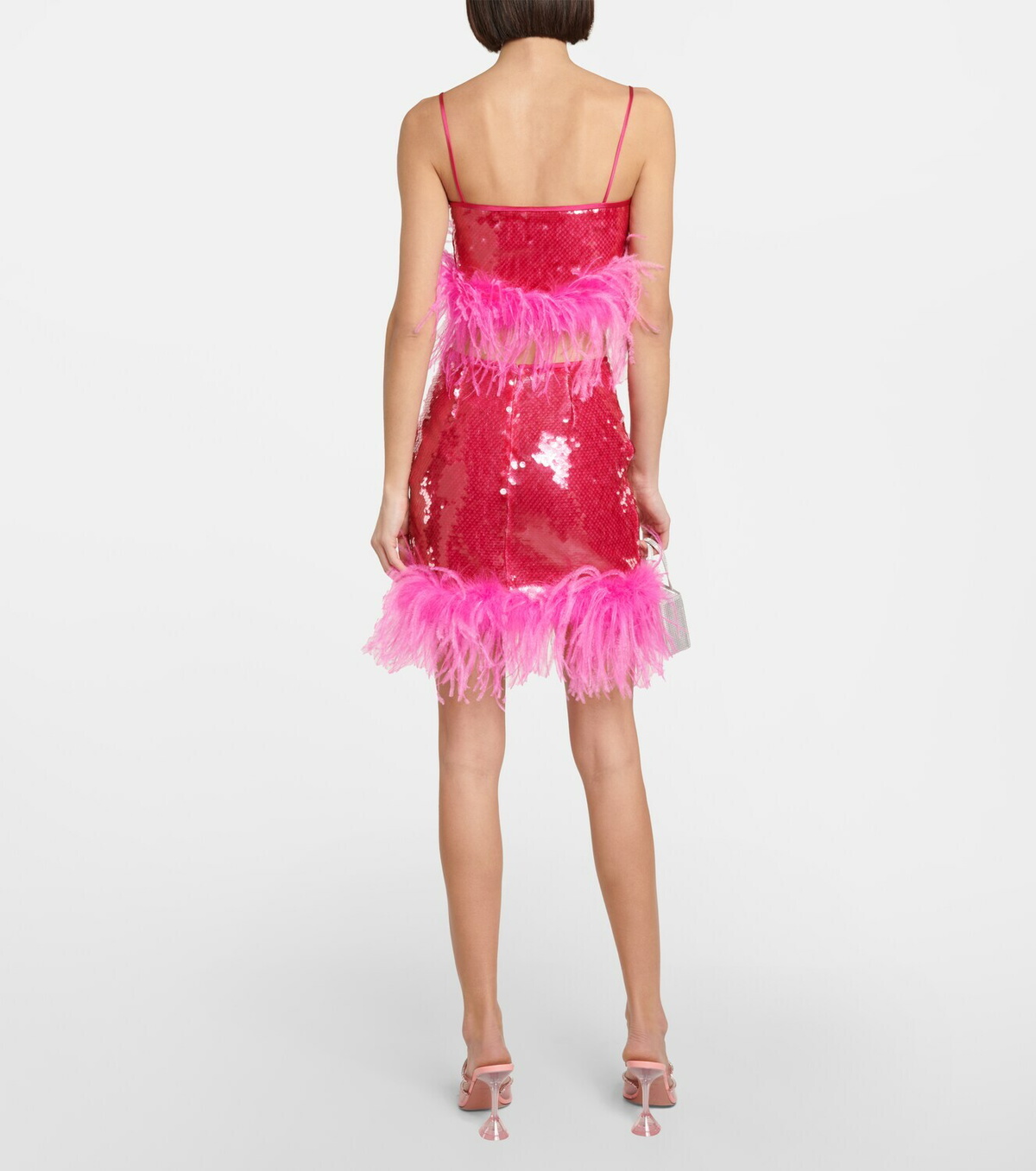 Giuseppe di Morabito Sequined feather-trimmed miniskirt