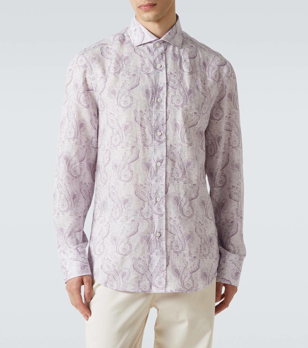 Brunello Cucinelli Printed linen shirt