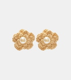 Dolce&Gabbana DG raffia-effect clip-on earrings