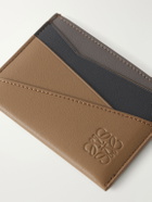 LOEWE - Puzzle Edge Anagram-Embossed Leather Cardholder - Brown