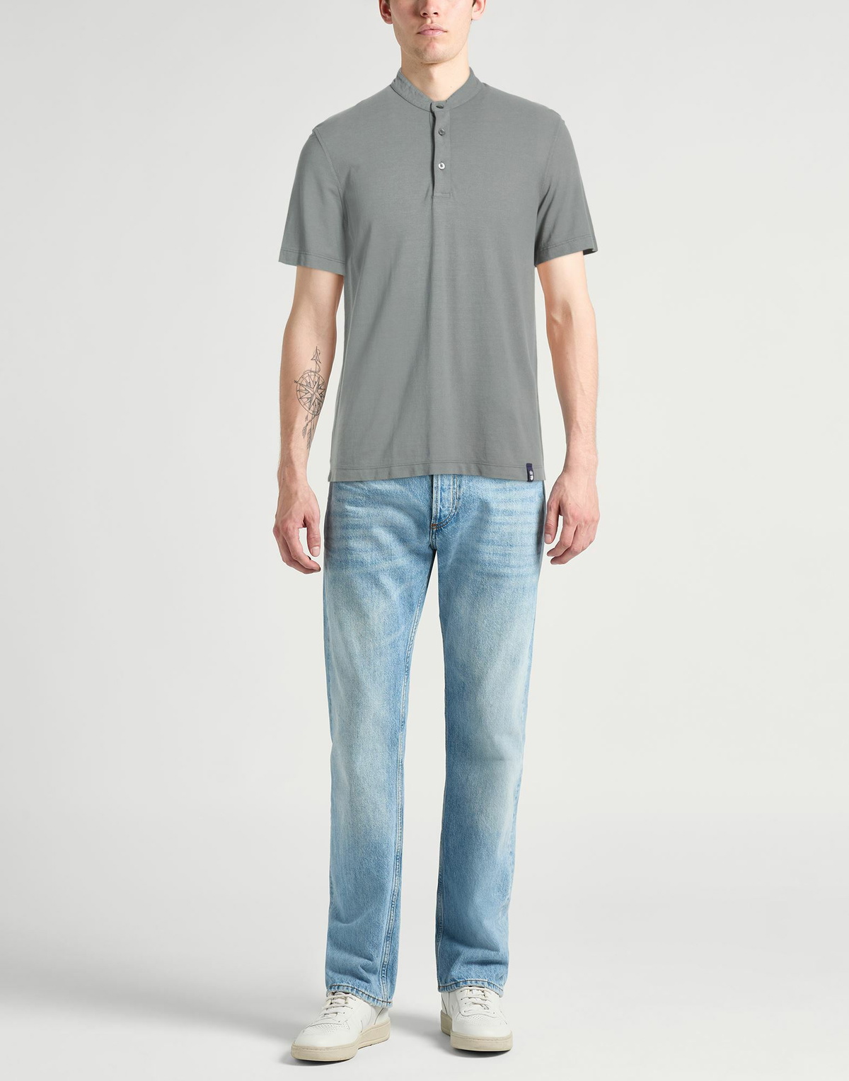 Drumohr Mens T-shirt in Grey