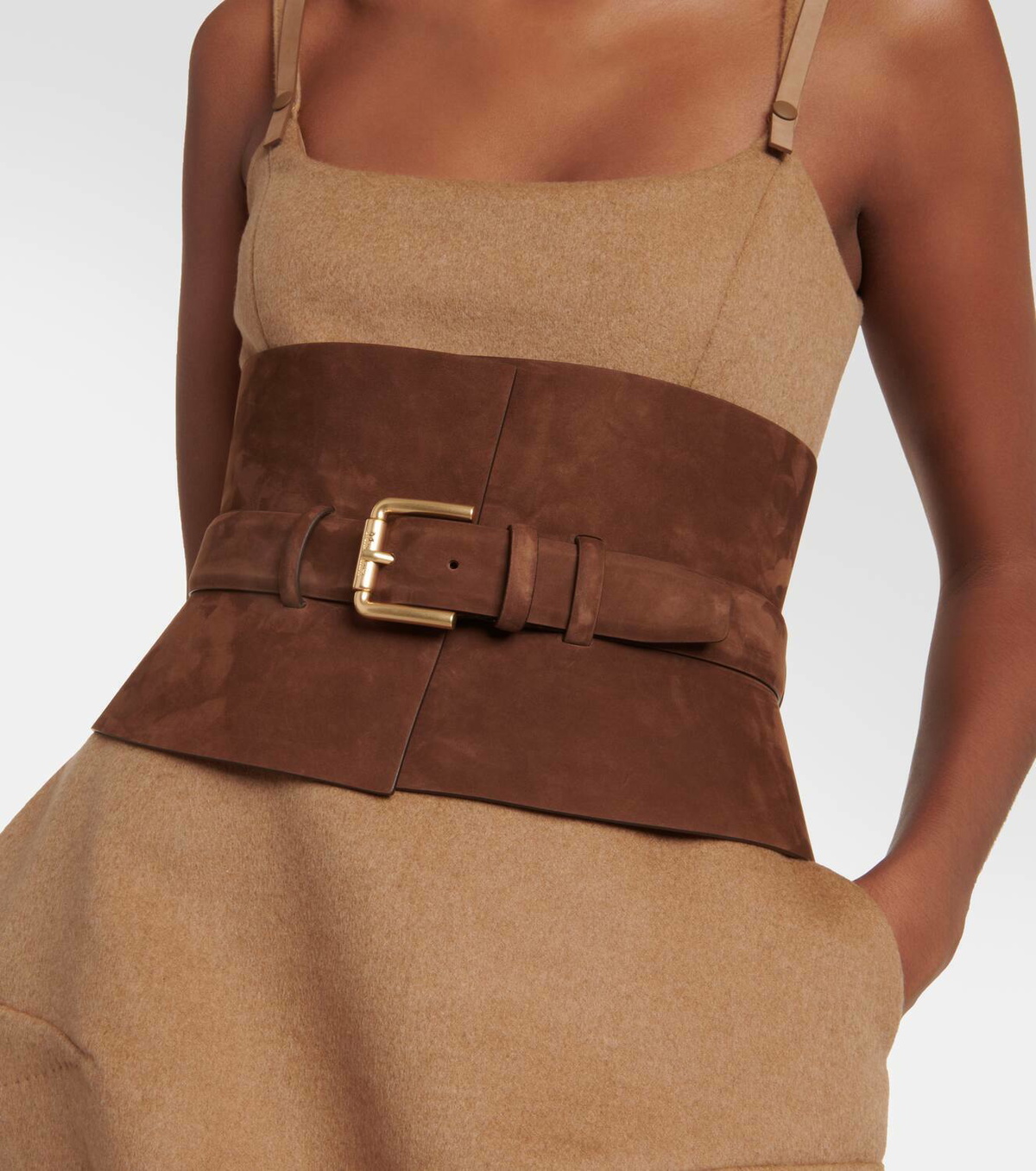 Max Mara Wide suede belt