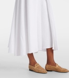 Loro Piana Petra pleated linen maxi skirt