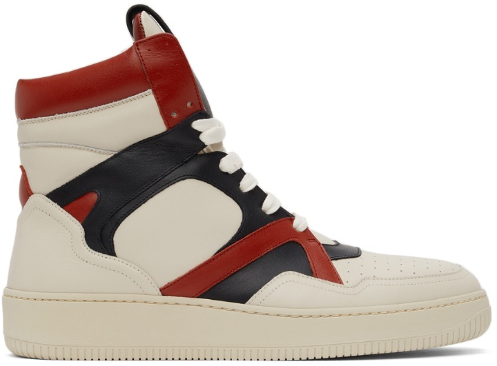 Photo: Human Recreational Services Off-White & Red Mongoose Sneakers