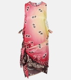 The Attico Printed silk minidress