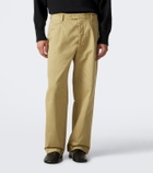 Auralee Pleated cotton chinos