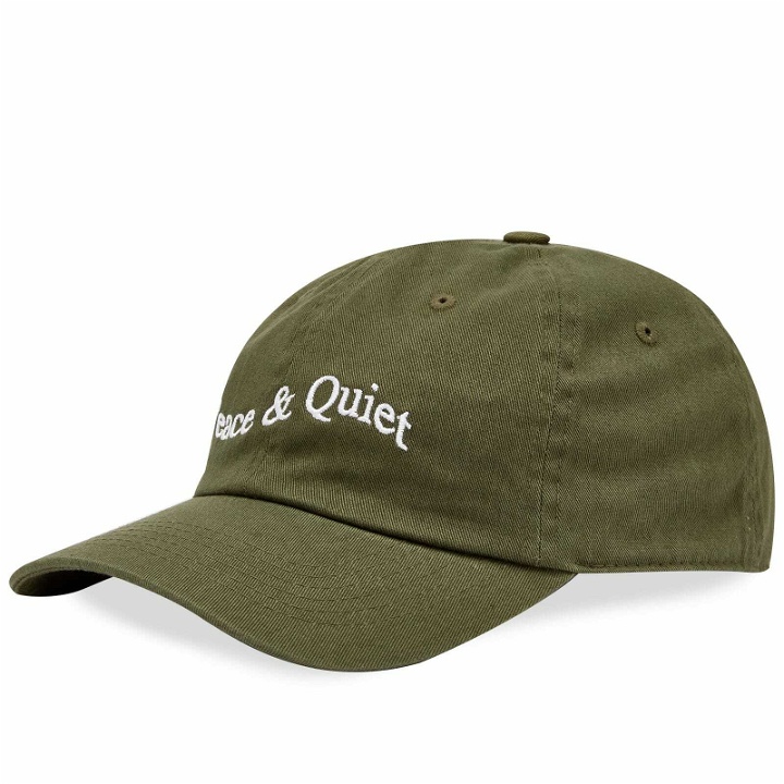 Photo: Museum of Peace and Quiet Men's Wordmark Cap in Olive