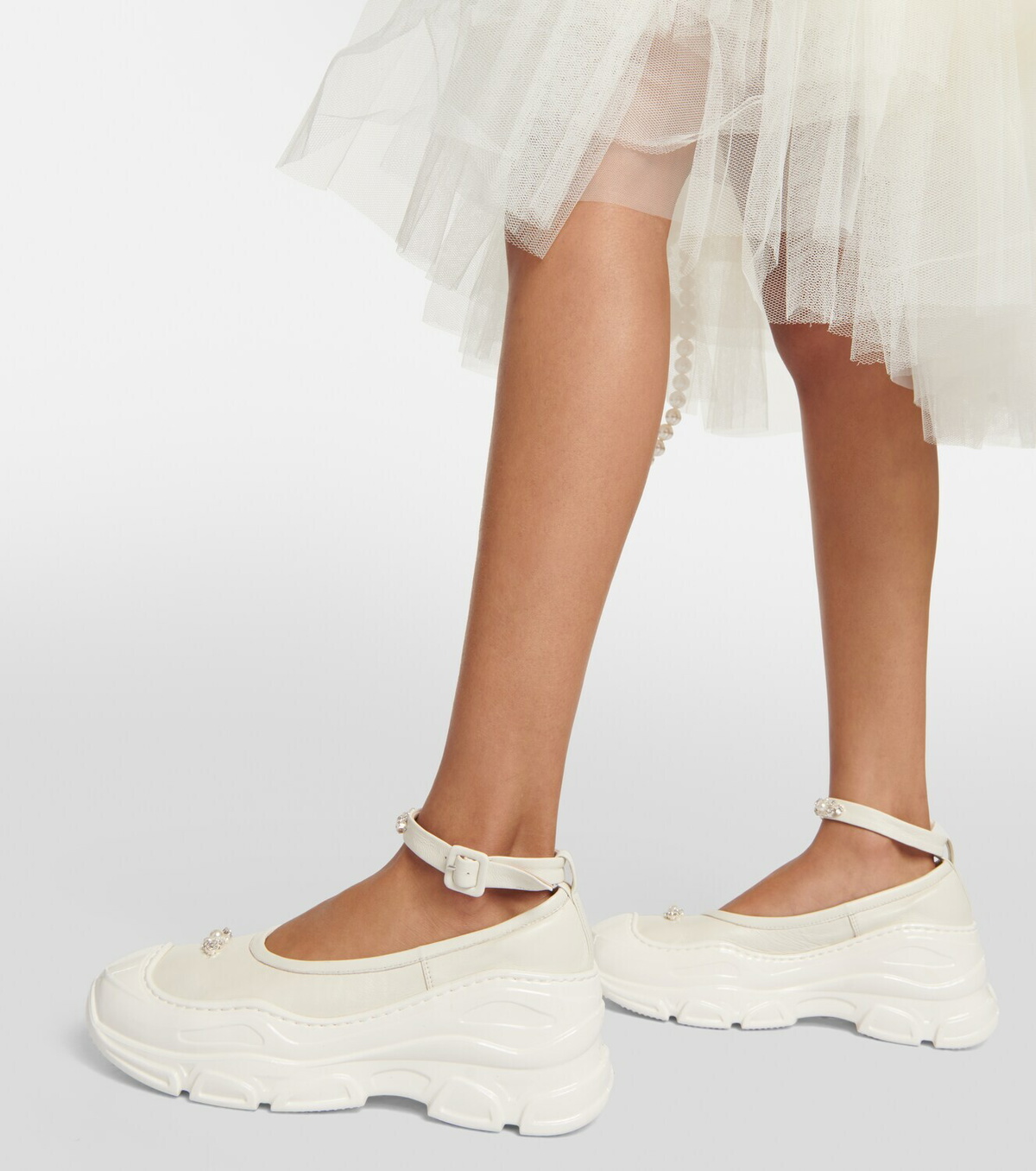 Simone Rocha Embellished leather pumps Simone Rocha