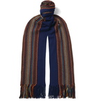 Missoni - Fringed Striped Wool Scarf - Black