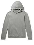 ONIA - Garment-Dyed Mélange Loopback Cotton-Jersey Hoodie - Gray