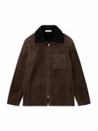 UMIT BENAN - Bruno Shearling-Lined Suede Jacket - Brown