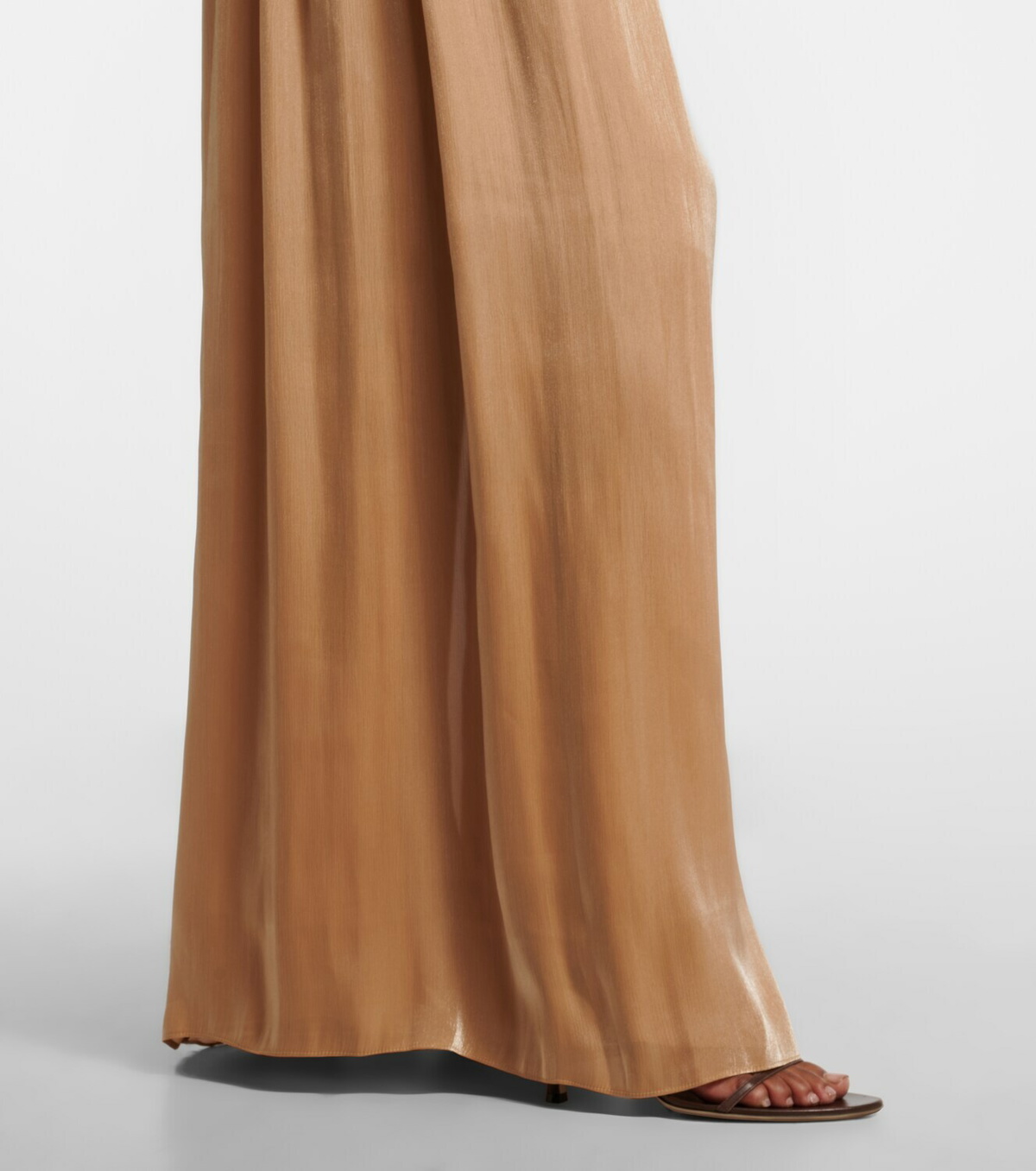 Costarellos Ruffled Lurex georgette gown
