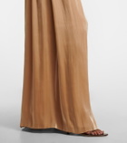 Costarellos Ruffled Lurex georgette gown
