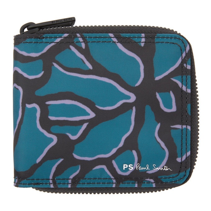 Photo: PS by Paul Smith Blue Climbing Ivy Zip Wallet
