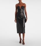 Nensi Dojaka Leather corset dress