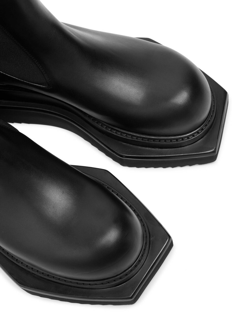 Rick Owens Beatle Turbo Cyclops Leather Chelsea Boots Black Rick Owens