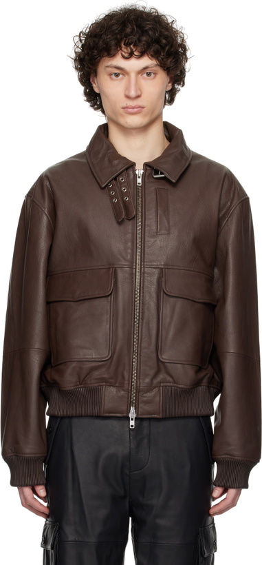 Photo: Deadwood Brown Wingman Leather Jacket