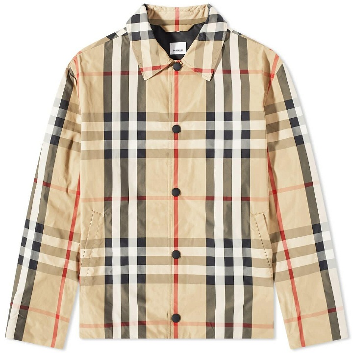 Photo: Burberry Men's Sussex Check Coach Jacket in Archive Beige Check