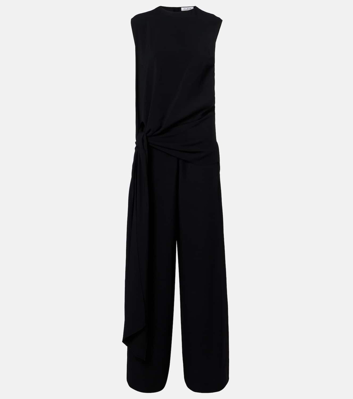 Alaïa Tie gathered jersey jumpsuit
