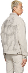 Ksubi Off-White Denim High Lovers Antike Jacket