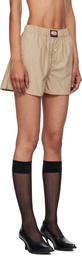 WILLY CHAVARRIA Beige 'Willy' Boxer Shorts