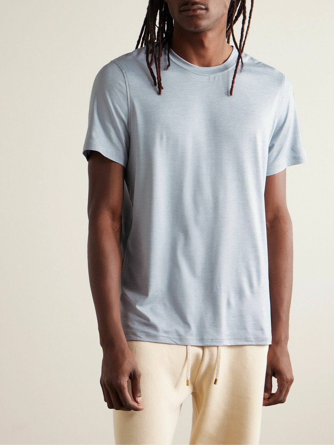Onia - Everyday UltraLite Stretch-Jersey T-Shirt - Blue