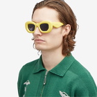 Loewe Eyewear Loewe Inflated Sunglasses in Shiny Yellow/Smoke 