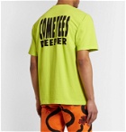 COME TEES - Printed Cotton-Jersey T-Shirt - Yellow