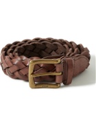 Polo Ralph Lauren - 3cm Braided Leather Belt - Brown