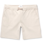 Mr P. - Loopback Cotton-Jersey Drawstring Shorts - Neutrals