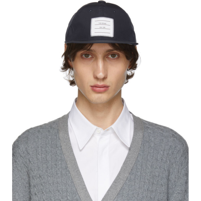 Thom Browne Navy Logo Baseball Cap Thom Browne