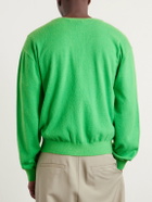 Auralee - Brushed Cashmere and Cotton-Blend Cardigan - Green