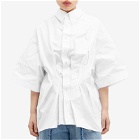 Maison Margiela Women's Short Sleeve Shirt in White