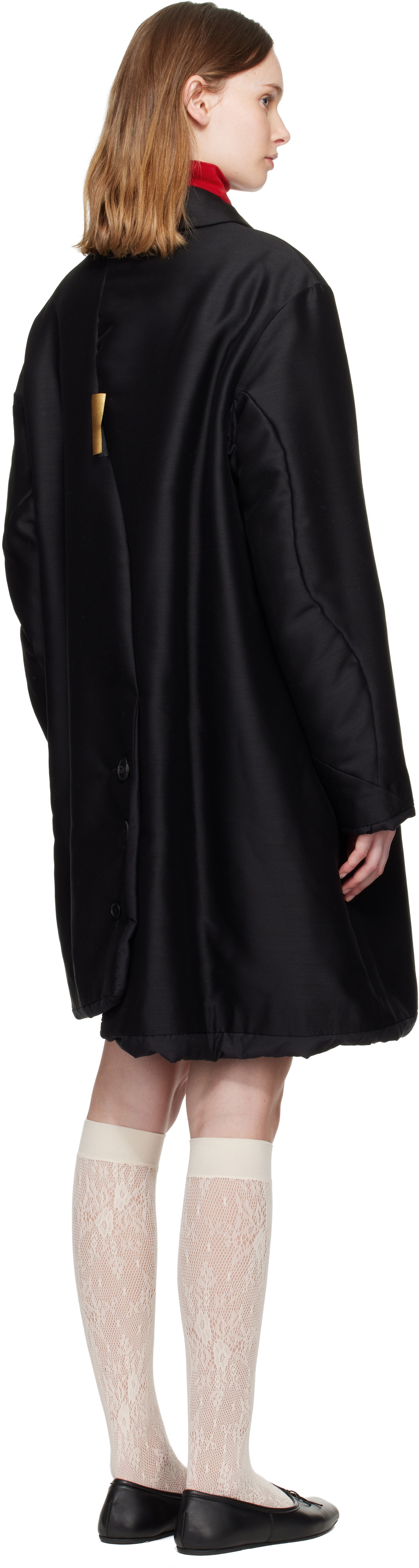 UNDERCOVER Black Uneven Coat