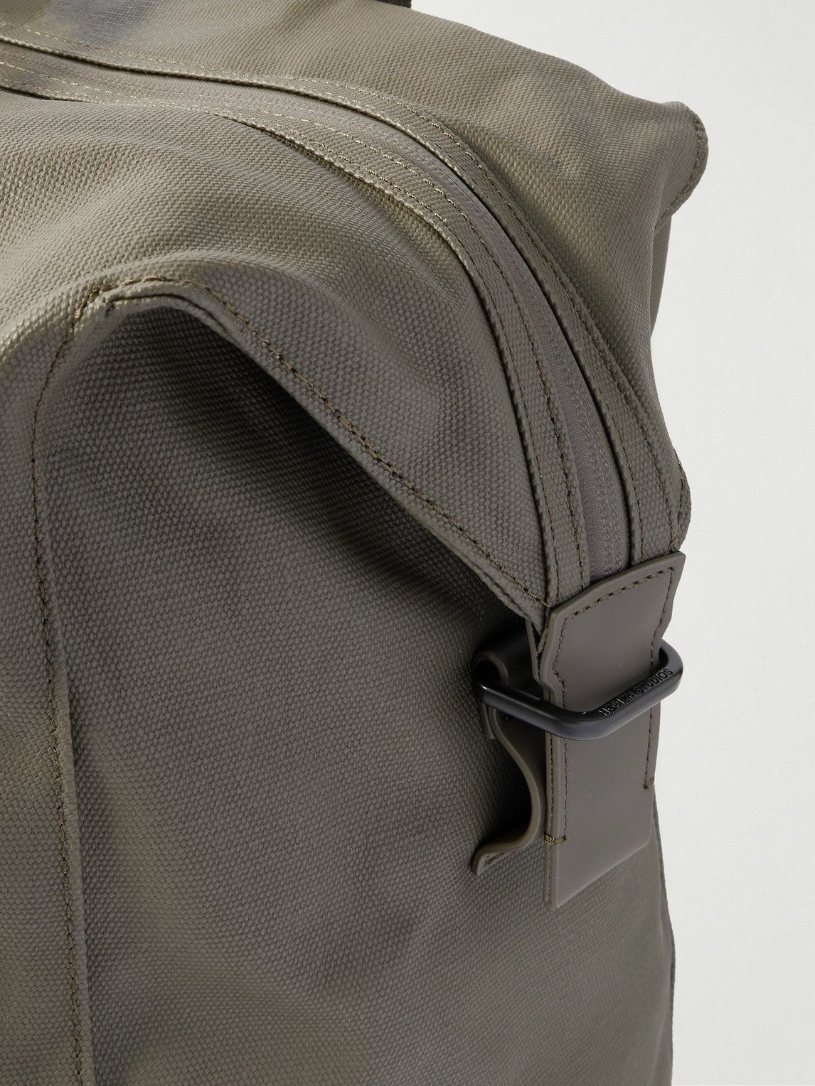 HORIZN STUDIOS - SoFo L Leather and Grosgrain-Trimmed Canvas Weekend Bag