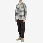 Folk Men's Relaxed Fit Check Shirt in Ecru Black Check