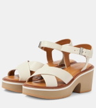 Clergerie Charline leather platform sandals