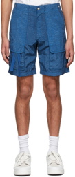Helmut Lang Blue Military Shorts