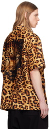 MASTERMIND WORLD Brown Leopard SS Shirt