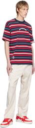 AAPE by A Bathing Ape Navy & Red Striped T-Shirt