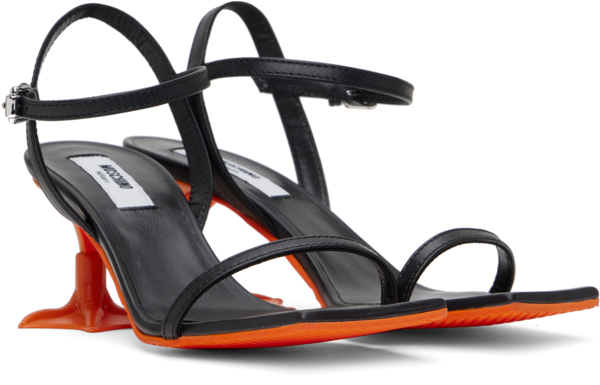 Moschino Black Duck Heeled Sandals