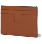 TOM FORD - Logo-Embellished Textured-Leather Cardholder - Brown