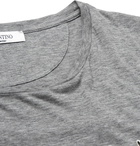 Valentino - Slim-Fit Printed Cotton T-Shirt - Men - Gray