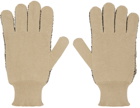 Ernest W. Baker Tan & Black Rose Gloves