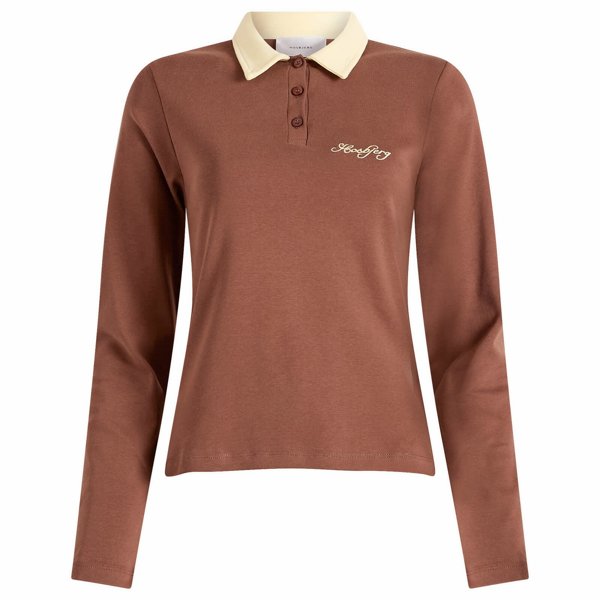 Hosbjerg Women's Babette Polo Shirt in Brown/Yellow