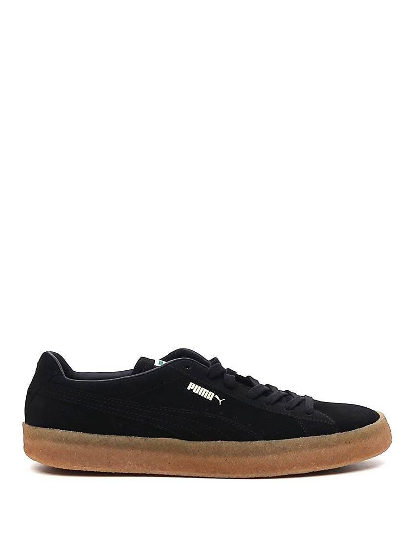 Photo: Puma Black Leather Low Top Suede Sneakers