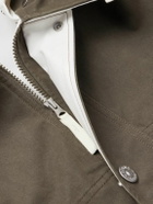 Stone Island - Logo-Appliquéd Colour-Block Tela Resinata Hooded Jacket - Green