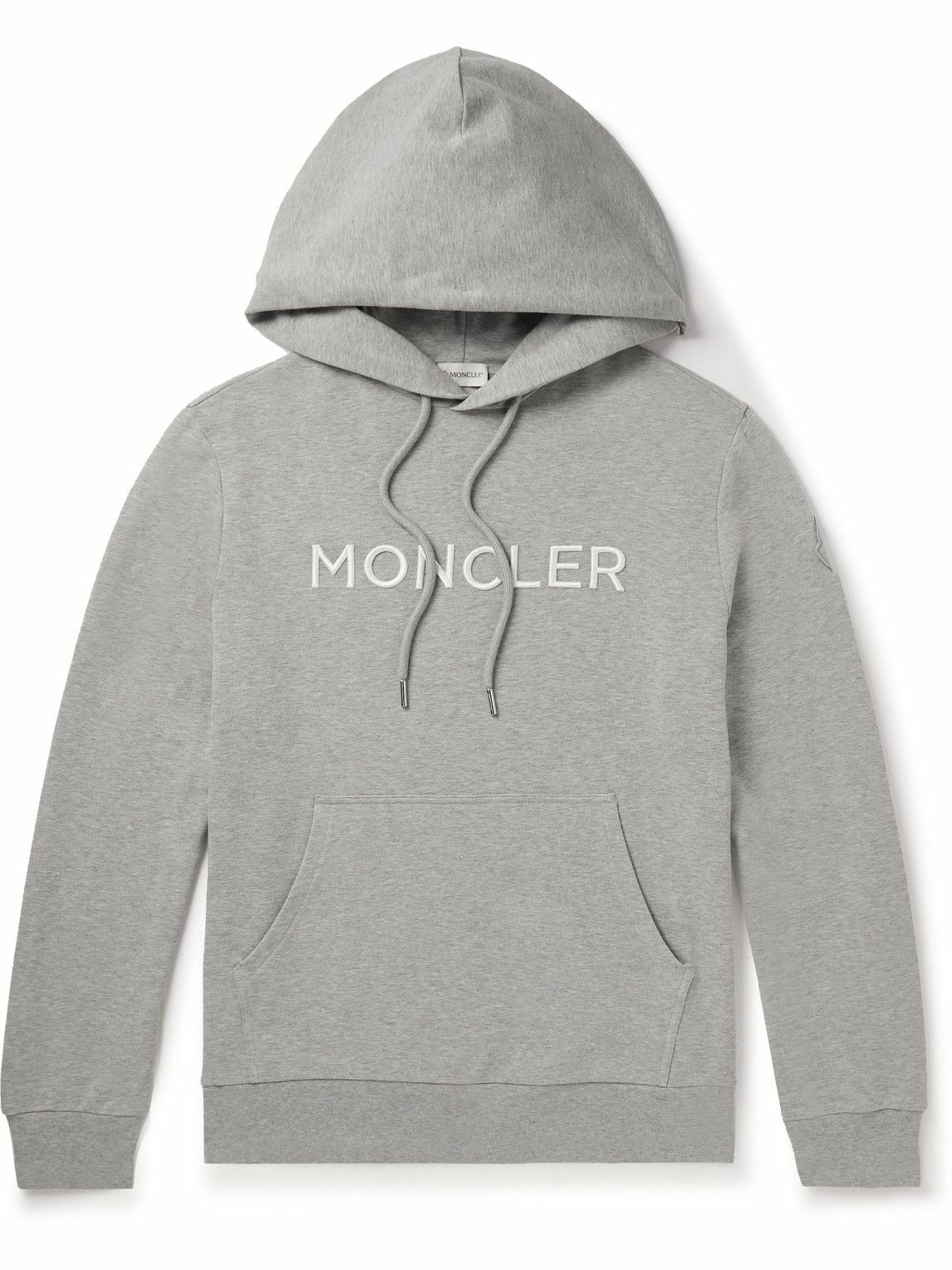 Moncler Men's Cotton Terry Embroidered Logo Zip Hoodie - Bergdorf